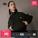 adidas三條紋短款休閑夾克外套女裝新款阿迪達斯官方三葉草   黑色   M