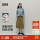 森馬（Semir）半身裙女磨毛純色A字長(cháng)裙百搭秋季純棉寬松傘裙顯瘦101524120007