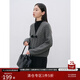 自巧小個(gè)子韓系牛角扣毛衣開衫外套女2024秋冬新款灰色絞花針織衫 中花灰 M (4碼)