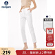 Navigare意大利小帆船休閑褲女士舒適彈力直筒褲時(shí)尚純色商務(wù)通勤長(cháng)褲子 漂白 27