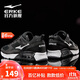 鴻星爾克男鞋氣墊運動(dòng)鞋休閑鞋黑色防滑減震跑鞋軟底回彈輕便跑步鞋子男