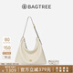 BAGTREE包包樹(shù)圖南包2025年女款輕奢植鞣牛皮hobo單肩斜挎小眾腋下軟包 皎月白-大號 贈斜挎延長(cháng)肩帶 小眾輕奢女包