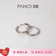 范琦（Fanci） 圓月耳環(huán)女氣質(zhì)個(gè)性耳飾學(xué)生配飾禮物送女友 圓月耳圈-白金色
