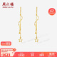 周六福18K黃金耳環(huán)耳墜耳釘星星流蘇耳飾生日禮物女C0913842 一對