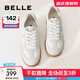 百麗（Belle）散文詩(shī)復古德訓鞋女簡(jiǎn)約百搭情侶同款休閑鞋B0992AM5 【翟瀟聞同款】灰色-女款 38 (240mm)