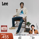 Lee商場(chǎng)同款24新品705標準中腰錐形破洞深藍色男牛仔褲潮流 深藍色 32
