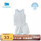麗嬰房（Les enphants）童裝嬰兒衣服寶寶空調服薄款兒童內衣套裝睡衣家居服套裝 藍色(背心套裝) 140 cm/10歲