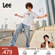 Lee【張凌赫代言】25新品EasyRider寬松中腰闊腿淺藍男牛仔褲潮流 淺藍色 30