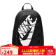 耐克（NIKE）男女雙肩包背包 大容量旅行包電腦書(shū)包休閑包DV1296-010 黑白