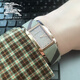 博柏利（BURBERRY）【限量】支持鑒定/真皮手表女士手表小方表米色腕表BU9509 20mm小表盤(pán)/BU9510格子紋皮帶間玫