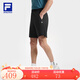 斐樂(lè )（FILA）官方男士針織五分褲2025夏健身運動(dòng)基礎防曬短褲 深黑-BK L 175/84A/L