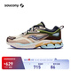 Saucony索康尼GRID FUSION厚底休閑鞋男女同款復古百搭25年新款 米棕綠【蛇年配色】 41