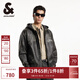 杰克·瓊斯（JACK&JONES）男裝春秋字母貼布logo刺繡略寬松連帽棉服外套男款224409003 黑色E40 L 180
