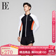 范德安（BALNEAIRE）【彥希同款】男士泳衣長(cháng)袖防曬沖浪海邊時(shí)尚高彈透氣疏水 30425 黑白/活力橙（上衣） 2XL