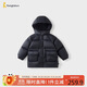 童泰（TONGTAI）寶寶羽絨服冬季衣服兒童中長(cháng)款連帽三防外套鴨絨上衣黑色110cm