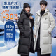 斷碼羽絨服長(cháng)款過(guò)膝冬2025新款韓版情侶男女寬松學(xué)生中戲爆外套 黑色（男女同款） S （80-100斤左右穿）