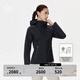 KOLON SPORT/可隆防水沖鋒衣 女子戶(hù)外防風(fēng)透濕撞色連帽3L夾克外套 LKJK5MNT06-BK 黑色 S 160/84A