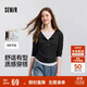 森馬t恤女短款修身內搭25年春秋假兩件打底衫亨利領(lǐng)109125101001