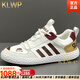 KLWP男鞋2025新款輕便軟底休閑鞋三條杠平底開(kāi)車(chē)鞋男士秋季透氣網(wǎng)面鞋 白酒紅[皮面升級(jí)款] 40