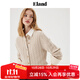 ELAND衣戀羊毛針織衫女棉花糖保暖毛衣25秋冬新款上衣 燕麥色(33)OATMEAL S /160