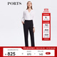 PORTS寶姿早春新品女裝休閑褲ALD8P011NWW050 黑色 M (6)