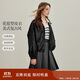 茵曼簡(jiǎn)約立領(lǐng)皮衣黑色外套2025秋女裝新款短款夾克上衣 午夜黑 L