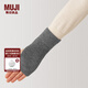 無(wú)印良品（MUJI）羊毛 棱紋編織 暖手套 保暖 DCA42A4A 灰色 長(zhǎng)19*寬9.5cm