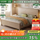 大葉和楓實(shí)木床 北歐風(fēng)實(shí)木床1.5*2.0m單人床1.8*2.0m雙人床白蠟木大床 支架款 1.8*2.0
