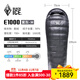 黑冰（BLACKICE）新標準【E系列鵝絨信封式羽絨睡袋】戶(hù)外露營(yíng)成人羽絨睡袋 E1000紫灰(新標準) L