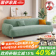馨伊北歐奶油風(fēng)羊羔絨沙發(fā)小戶(hù)型家用公寓出租房雙人直排沙發(fā)布藝沙發(fā) 親膚羊羔絨+海綿坐墊 1.6米大雙人