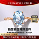 ?？ㄒ澜渲概亢Ｋ{(lán)寶戒指奢侈首飾品七夕情人節(jié)生日禮物送老婆送女友 海藍(lán)寶石戒指(1.5克拉/精選無(wú)暇)
