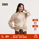 森馬（Semir）森柔|毛衣女冬菱形格撞色落肩圓領(lǐng)寬松套頭衫慵懶學院風毛衫 紅咖色調(diào)00365 M