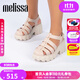 梅麗莎（melissa）Megan高跟時(shí)尚果凍羅馬齒輪涼鞋女33835 米色 35-36