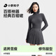 小野和子短款百褶半身裙女秋冬2025新款A(yù)字短裙 靜奢灰 M