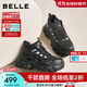 百麗（Belle）潮酷高幫老爹鞋女2025冬新商場(chǎng)同款厚底加絨休閑鞋E6N1DDD5 黑色-厚絨 38