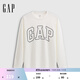 GAP男女裝2025秋季新款LOGO印花寬松純棉圓領(lǐng)長(cháng)袖T恤上衣786288 白色 L (175/96A)亞洲尺碼