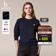 哈吉斯（HAZZYS）女裝 秋季女士【PHIZ系列】純棉休閑風(fēng)落肩衛衣女 藏青色NV M (160/84A 38)