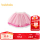巴拉巴拉兒童短裙女童漸變網(wǎng)紗裙秋季蓬蓬裙 粉紅60025 90 cm