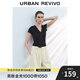 UR2025秋季新款女裝簡(jiǎn)約設計感披肩式修身短袖T恤UWU450013 寶藍 S
