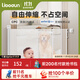 利伯頓（LIBODUN）兒童安全可伸縮安全門(mén)欄免打孔樓梯口防護欄門(mén)檔寵物柵欄 【免打孔款】白色 140cm寬-86cm高