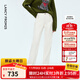 朗姿純棉舒適百搭寬松牛仔褲優(yōu)雅氣質(zhì)闊腿褲2025年冬季新款牛仔褲 米白色 M