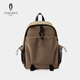 TUSCAN'S輕便大容量雙肩包旅行背包通勤電腦背包大學(xué)生書(shū)包時(shí)代 卡其色