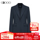 G2000【舒適彈性】G2000女裝商場(chǎng)新款商務(wù)多口袋修身剪裁休閑西服 印花里設計-深靛藍修身28寸 38