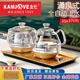 金灶（KAMJOVE）全自動(dòng)智能上水電熱水壺玻璃保溫一體電茶爐煮水壺金灶H9/G9/H19/H8/H7/G7燒水壺功夫茶臺茶具套裝 0.8L 金灶H9底部涌泉上水【20x37cm】