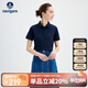 Navigare意大利小帆船女士純色翻領(lǐng)T恤短袖保羅polo衫2325525528 深藍  L 