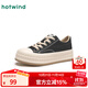 熱風(fēng)（Hotwind）【商場(chǎng)同款】厚底帆布鞋女鞋25年春季百搭休閑鞋學(xué)院風(fēng)運動(dòng)鞋 01黑色 36 230mm