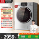 松下（Panasonic）洗烘一體機10公斤滾筒全自動(dòng)洗衣機超薄空氣洗泡沫凈高溫除菌除螨 BLDC變頻66L大內筒 國家補貼 XQG100-ND1MT