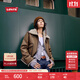 Levi's李維斯冬季男士帥氣寬松休閑挺闊保暖仿羊羔絨翻領(lǐng)夾克外套 提拉米蘇色 002NB-0000 L