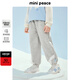 MiniPeace太平鳥(niǎo)童裝冬女童針織長(cháng)褲FBGHE4D40 月巖灰 130cm