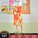 妖精的口袋花朵滿(mǎn)印度假風(fēng)半身裙女2024年夏季新款海邊穿搭中長(cháng)裙 明媚花朵色 M